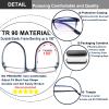 EYEURL 2 Pack Reading Glasses for Women Men, Blue Light Blocking Lightweight TR90 Readers Filter Glare/UV Rays/Eyestrain, 3.00 view 4