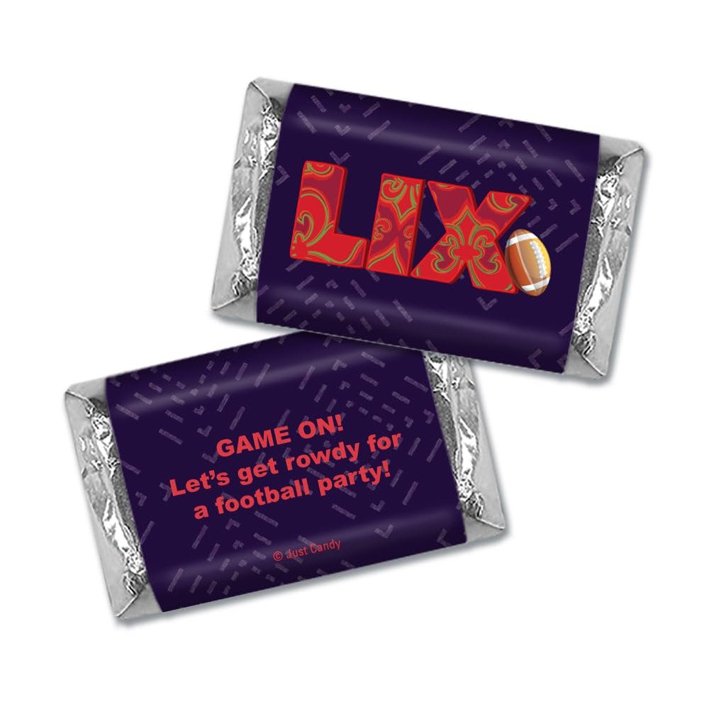 75 Football Party Favors for Guests Personalized Miniatures Candy (75 Pack) - Big Game