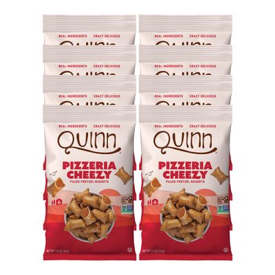 Quinn Pizzeria Cheezy Filled Pretzel Nuggets - Made with Real Ingredients, Whole Grain Sorghum, Sea Salt, Vegan, Gluten Free, Dairy Free, Non-GMO - 5.8 Oz (Pack of 8)