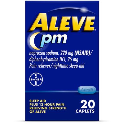 Aleve Pain Relief and Nighttime Sleep Aid Naproxen Sodium Caplets  20 Count