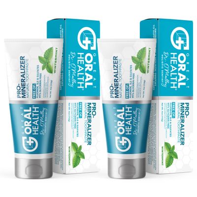 Nano hydroxyapatite Fluoride-Free, Pro Mineralizer Toothpaste: Dentist Formulated Remineralizing Anti Cavity Xylitol Toothpaste, Enamel Support Sensitive Teeth  Wintermint