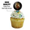 MK11 Scorpion Glowing Logo Cupcake Picks Toppers Decoration Set of 6 view 3