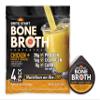 Brite Start Bone Broth - Chicken + Ginger & Turmeric - 4 Count - Keto Friendly Concentrate with 16g Collagen, 20g Paleo Protein - Made from Free Range Chicken Bones - Single Serve Packets view 1