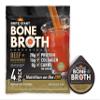 Brite Start Bone Broth - Beef + Mushrooms - Porcini, Shitake, Lions Mane - 4 Count - Keto Friendly Concentrate - 16g Collagen 20g Protein -Made from Grass Fed Beef Bones- Single Serve Packets view 1