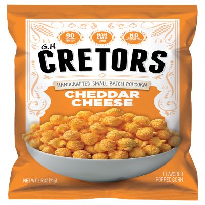 G.H. Cretors, Cheddar Cheese Flavor Popcorn Single Serving Bags (6 Pack - 2.5 Oz Each)