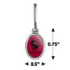 Mortal Kombat Fatality Logo Antiqued Oval Charm Clothes Purse Suitcase view 4