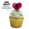 Mortal Kombat Fatality Logo Heart Love Cupcake Picks Toppers Decoration Set of 6 view 3