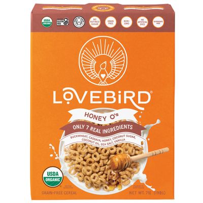 Lovebird Organic Cereal That Actually Tastes Good - 100% Real Food & Healthy Gluten Free Cereal, No Refined Sugar, Paleo, Keto Friendly Healthy Snacks for Kids, Adults - Honey, 3-Pack