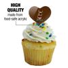 Scooby-Doo Headshot Heart Love Cupcake Picks Toppers Decoration Set of 6 view 3