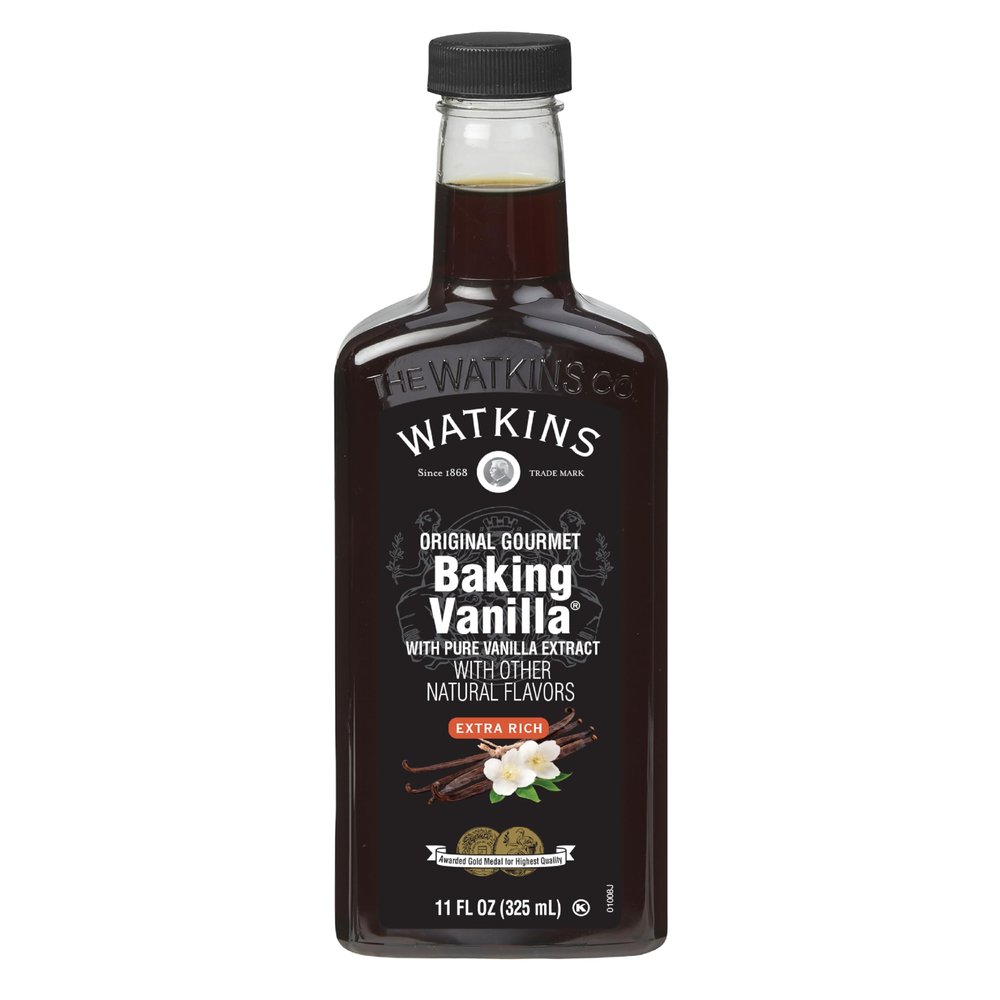 Watkins Original Gourmet Baking Vanilla With Pure Vanilla Extract, Extra Rich, Non GMO, 11 Fluid Ounces (Pack Of 12)