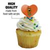 GRAPHICS & MORE Silly Scooby-Doo Heart Love Cupcake Picks Toppers Decoration Set of 6 view 3