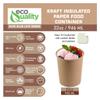 EcoQuality Disposable Kraft Paper Soup Containers - Brown Paper Ice Cream Cups - Disposable Dessert Bowls, Frozen Yogurt Cups - Food Storage Containers (32oz, 25 Count) view 2