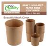 Disposable Kraft Paper Soup Containers - Brown Paper Ice Cream Cups - Disposable Dessert Bowls, Frozen Yogurt Cups - Food Storage Containers, Microwavable and Freezer Safe Take Out (32oz, 500 Count) view 4