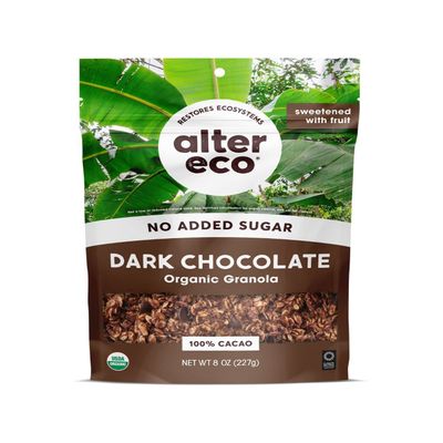 Alter Eco Dark Chocolate Granola, Healthy, Organic Breakfast & Snack, Naturally Sweetened with Fruit, Vegan, No Artificial Sugars or Additives, Regeneratively-Farmed Oats (Dark Chocolate - 3 Pack)