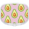 Avocados Pink Background Rectangle Pill Box Medicine and Vitamin Dispenser view 1