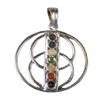 Hijet Gourgeous Metal Seven Chakra Pendant Chakra Balancing Stone Jewellry for Unisex,Men Or Women (Tripple Circle) view 1