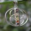 Hijet Gourgeous Metal Seven Chakra Pendant Chakra Balancing Stone Jewellry for Unisex,Men Or Women (Tripple Circle) view 3