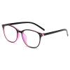 ilifehome Anti Blue Light Computer Glasses Reading Glasses Fashion Spring Hinge Reader Classic Round PC Eyewear Frame for Men Women (Color : Black/Red, Size : 2.0X) view 1
