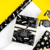 MAYPLUSS Graduation Gift Wrapping Paper Roll - 17in x 120in Per Roll - Black Gold Foil Star, Stripe & Graduation Cap Gift Wrap Paper Sheets for Party, High School, College, Annusarily Back to School view 4