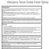 Allergena Texas Cedar Fever (1 Fl Ounce Spray, Kids) view 4