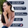 Divoti Custom Engraved Medical Bracelet for Women | 8.5" Morganite Beaded Chain with Lobster Claw | Stainless Steel Filigree Pendant Tag | Horizontally Connected, Interchangeable - (Red Caduceus) view 3