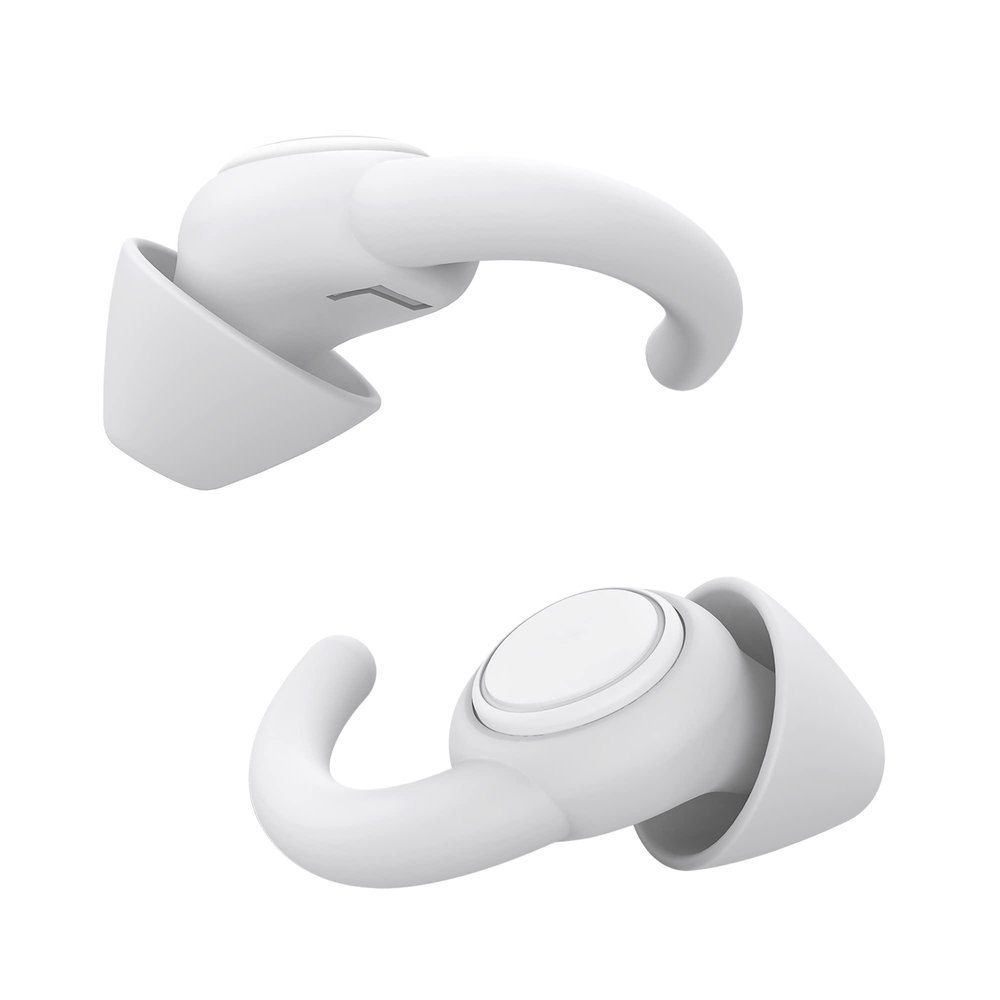 Afflatus Ear Plugs for Sleeping Noise Cancelling, 2 Pairs (S+L) Comfortable Reusable Noise Reduction Ear Plugs, Earplugs for Sleep, Snoring Light Grey