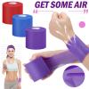 3 Rolls Pre Wrap Tape 2.75 Inch x 90 Yards Athletic Foam Underwrap Sports Pre Headbands for Hair Ankle Wrists Knees Sports(Red, Blue, Purple) view 2