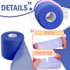 3 Rolls Pre Wrap Tape 2.75 Inch x 90 Yards Athletic Foam Underwrap Sports Pre Headbands for Hair Ankle Wrists Knees Sports(Red, Blue, Purple) view 3