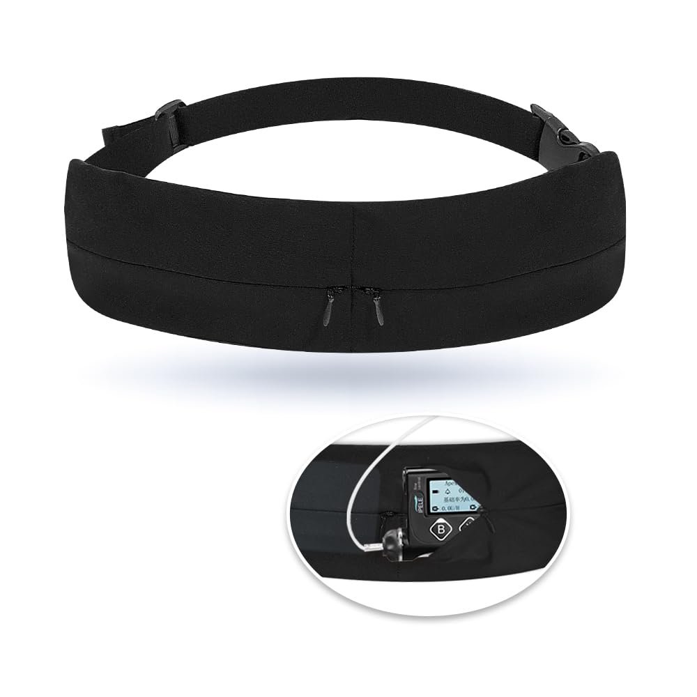 Insulin Pump Belt Holder Diabetic Pump Belt Insulin Pump Waist Band Diabetes Pouch Accessories for Men Women Medical Fanny Pack with 2 Pockets Travel Waist Band Phone Holder
