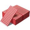 Epakh 120 Pieces Gingham Paper Napkins Bulk, Red Buffalo Plaid Napkins Checkered Disposable Guest Towels Set Picnic Theme Paper Hand Towels for Home Dinner Christmas Birthday Party Supply, 3 Ply view 1