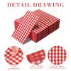 Epakh 120 Pieces Gingham Paper Napkins Bulk, Red Buffalo Plaid Napkins Checkered Disposable Guest Towels Set Picnic Theme Paper Hand Towels for Home Dinner Christmas Birthday Party Supply, 3 Ply view 3