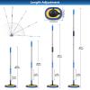 Wall Cleaner, Max 66'' Wall Mop with Long Handle, Ceiling Dust Mop with 15 Labor-Saving Elbow Extension Pole, Baseboard Duster Washer Scrubber, High Reach Window Cleaning Brush, Roof Cleaning Tool-BU view 2