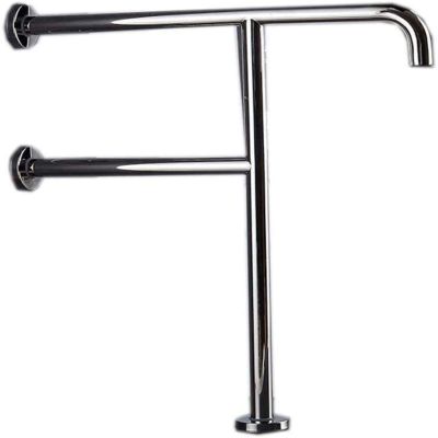 Bath Handle Towel Rail Safe Handrail Toilet Grab Rail Bathroom Towel Rack Handle Grab Bar Barrier Floor Armrest Wall Mounted Bathtub Grip (Color : Silver, Size : 60 * 70cm)