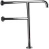 Bath Handle Towel Rail Safe Handrail Toilet Grab Rail Bathroom Towel Rack Handle Grab Bar Barrier Floor Armrest Wall Mounted Bathtub Grip (Color : Silver, Size : 60 * 70cm) view 1
