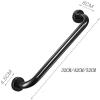 HongLianRiven Bath Handle Towel Rail Handrail Grab Bar Bathroom Bathtub Grab Rail Towel Rack Stairway Toilet Handle Safety Armrest Aid Support Grip, Elderly Disabled (Color : Black, Size : 32cm) view 2