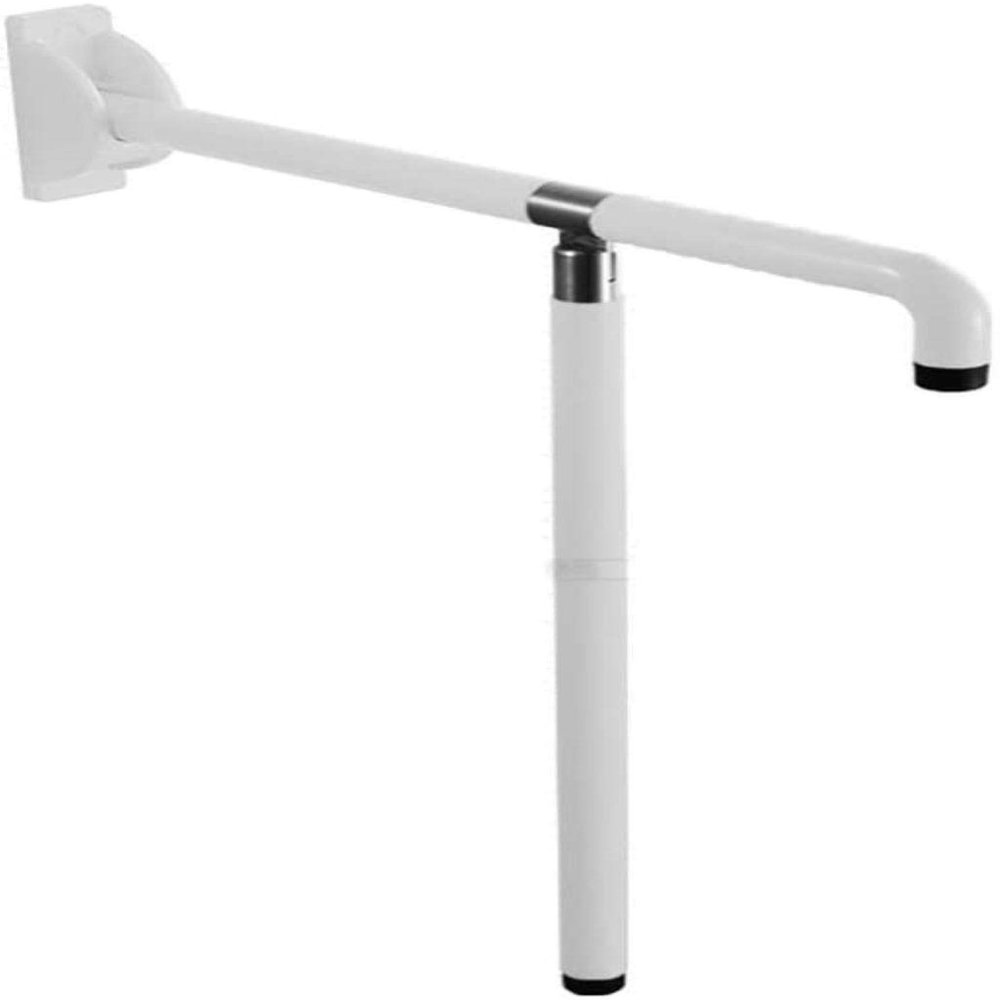 HongLianRiven Bath Handle Towel Rail Foldable Support Handle Rail, Grab Bars Toilet,T-Shape Wall Mount Grab Rails,Towel Rack,Shower Safety Handle Bathroom Handrails (Color : White, Size : 75cm)