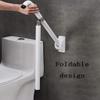 HongLianRiven Bath Handle Towel Rail Foldable Support Handle Rail, Grab Bars Toilet,T-Shape Wall Mount Grab Rails,Towel Rack,Shower Safety Handle Bathroom Handrails (Color : White, Size : 75cm) view 3