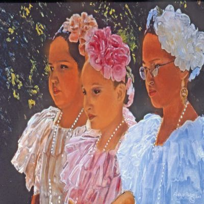 Folklorico Dancers on Cinco de Mayo (32" x 48")