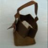 2 Small Brown Chocolate Organza Jewelry 3x2x3" Gift Tote Bags Satin Bow Handle Jewelry Making For You view 2