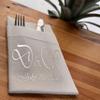 Glitter Print Personalized Airlaid Napkin custom printed, Linen-feel, Disposable, high absorbent, Soft & Perfect Built-in Flatware Pocket for bithday, baby shower, Party, Weddings or Events view 2