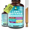 8 in 1 Lung Defense Herbal Extract, Blend (Mullein-Marshmallow-OSHA-Wild Cherry-Elderberry-Yerba Santa-Olive Leaf-ACV) Lung Cleanse, Respiratory & Immune System Support. Liquid Supplement 2 OZ view 1