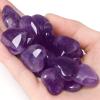 10 PCS Natural Heart Shaped Crystals Thicken Amethyst Polished Love Hearts Healing Crystal Cute Stones Palm Real Gemstone Set Wholesale Reiki Energy Balancing Meditation Bulk Gift for Mothers Day view 1