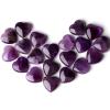 10 PCS Natural Heart Shaped Crystals Thicken Amethyst Polished Love Hearts Healing Crystal Cute Stones Palm Real Gemstone Set Wholesale Reiki Energy Balancing Meditation Bulk Gift for Mothers Day view 2