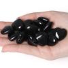 10 PCS Heart Healing Crystal Set Thicken Black Obsidian Polished Stones Palm Hearts Love Natural Cute Gemstones Bulk Reiki Energy Balancing Meditation Carved Palm Worry Stone Love Gift view 2