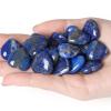 10 PCS Lapis Lazuli Natural Heart Crystals Set Thicken Heart Shaped Polished Stones Palm Love Gemstones Bulk Wholesale Reiki Energy Balancing Meditation Carved Palm Worry Stone Gift view 2