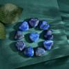 10 PCS Lapis Lazuli Natural Heart Crystals Set Thicken Heart Shaped Polished Stones Palm Love Gemstones Bulk Wholesale Reiki Energy Balancing Meditation Carved Palm Worry Stone Gift view 3