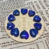 10 PCS Lapis Lazuli Natural Heart Crystals Set Thicken Heart Shaped Polished Stones Palm Love Gemstones Bulk Wholesale Reiki Energy Balancing Meditation Carved Palm Worry Stone Gift view 4