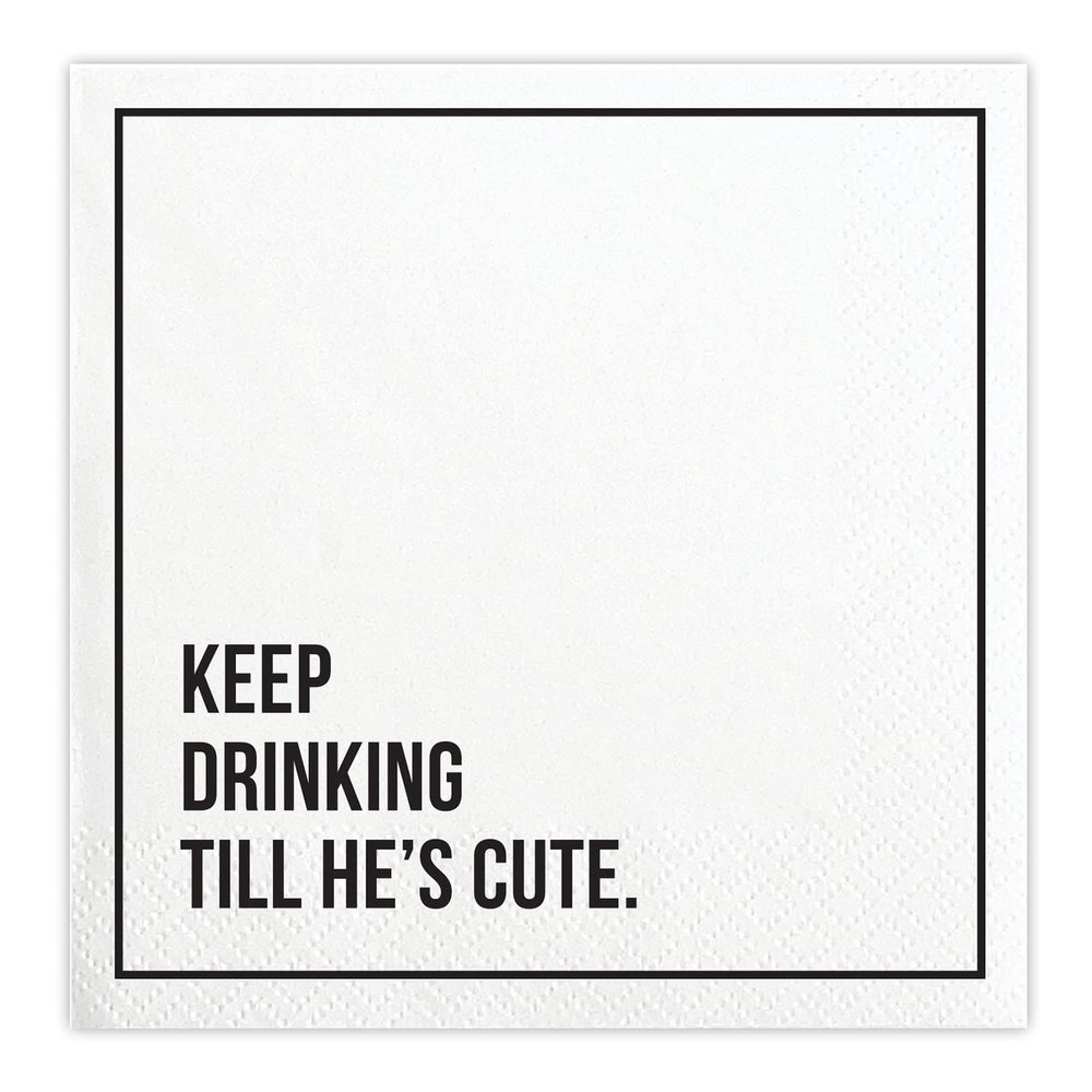 Santa Barbara Design Studio That's All Paper Napkins, 20-Count Cocktail Size, Keep Drinking