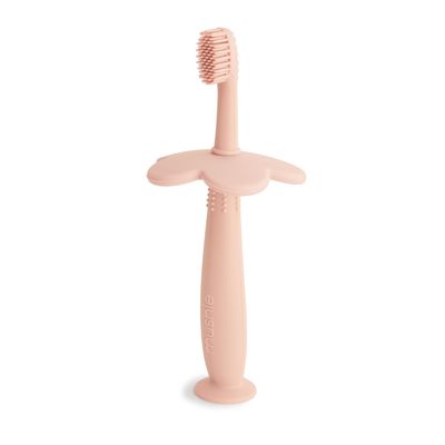 mushie Flower Toddler Training Toothbrush (Blush)