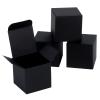 50 Pack Black Gift Boxes 2x2x2 inches, NIGNYA Small Kraft Cardboard Gifts Boxes Paper Cube Favor Box Easy Assemble Paper Gift Box with lids for Candle Packaging,Presents Birthday Christmas Wedding Party view 1